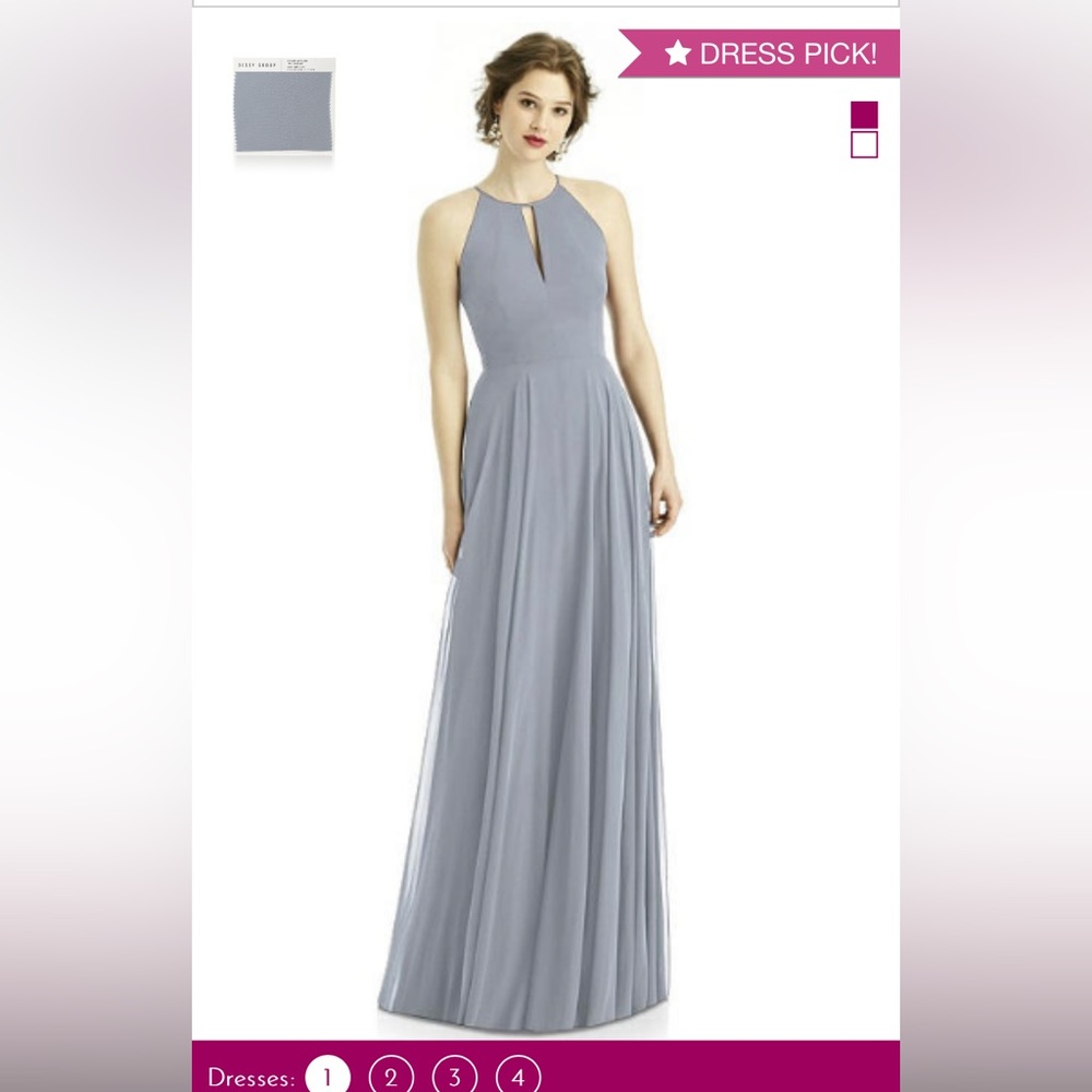 BLUE/GREY “Platinum” AFTER SIX size 10 Bridesmaid Dress